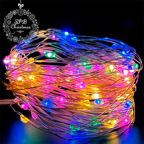 Светодиодная гирлянда «Роса» от сети (100LED,10м) разноцветная