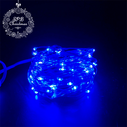 Светодиодная гирлянда «Роса» от сети (100LED,10м) синий