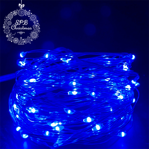 Светодиодная гирлянда «Роса» от сети (100LED,10м) синий