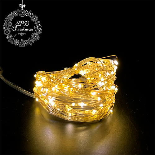 Светодиодная гирлянда «Роса» от сети (100LED,10м) теплый белый