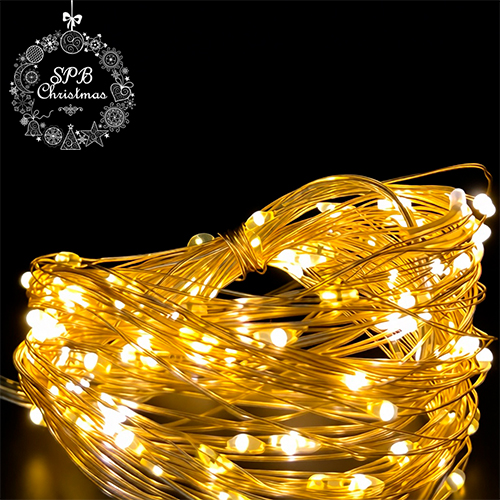 Светодиодная гирлянда «Роса» от сети (100LED,10м) теплый белый