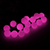 Гирлянда с насадками «Большие Лампочки» (20LED, 5м, d3,5см) розовый