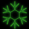 Фигура из дюралайта «Снежинка» (130х150см, IP65, уличная) зеленый