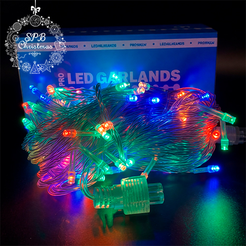 Светодиодная гирлянда нить HOME PRO (100LED, 12м) разноцветная