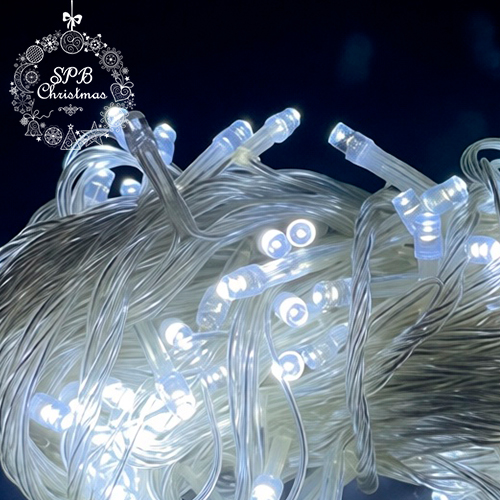 Светодиодная гирлянда нить HOME PRO (100LED, 12м) белый-вспышки белый