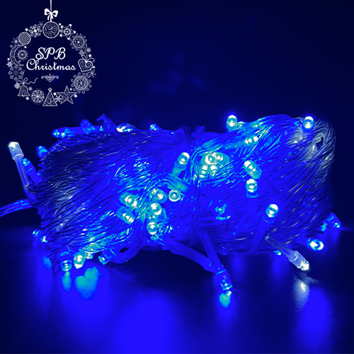 Светодиодная гирлянда нить HOME PRO (100LED, 12м) синий-вспышки белый