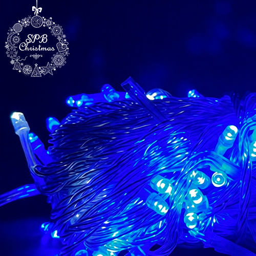 Светодиодная гирлянда нить HOME PRO (100LED, 12м) синий-вспышки белый