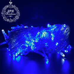 Светодиодная гирлянда нить HOME PRO (100LED, 12м) синий-вспышки белый