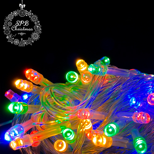 Светодиодная гирлянда Нить 100LED (10м,силикон) разноцветная