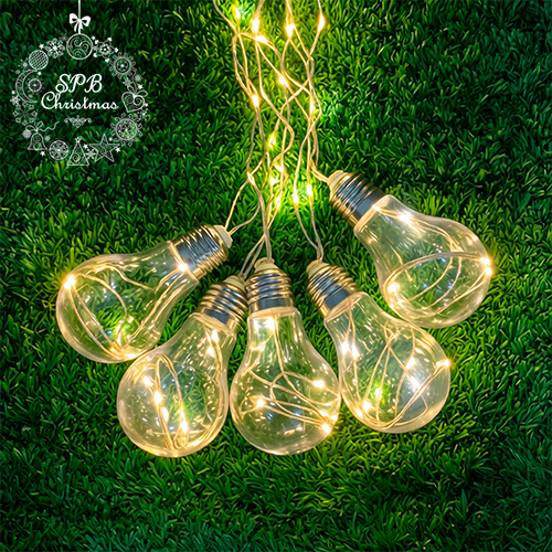 Гирлянда с насадками «Лампочки с росой» (100LED, 3м, d6см) теплый белый
