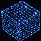Объемная фигура cветящийся шар куб  (62см, 3D, 600LED, IP65) синий
