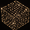 Объемная фигура cветящийся шар куб  (62см, 3D, 600LED, IP65) тепло белый