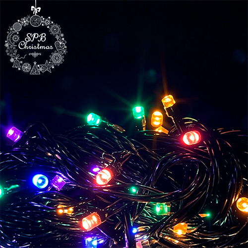 Светодиодная гирлянда Нить 70LED (7м,черная) разноцветная