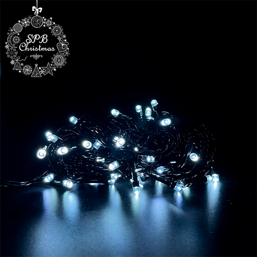 Светодиодная гирлянда Нить 70LED (7м,черная) белый