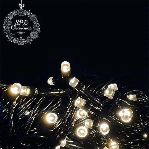 Светодиодная гирлянда Нить 70LED (7м,черная) теплый белый