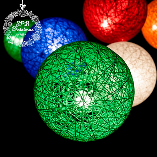 Светодиодная гирлянда «Шарики из ниток» (20LED, d6см, 4м) разноцветная