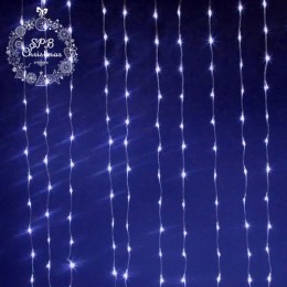 Светодиодная гирлянда штора "Водопад" 300LED (2х2м) синий