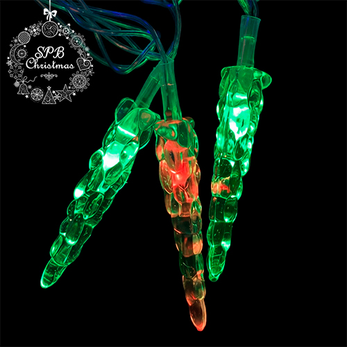 Светодиодная гирлянда с насадками «Сосульки» (20LED, 3м) разноцветная