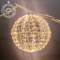 Световой подвес на деревья «Плетеный шар» (d40см, 216LED, 3D, IP65)